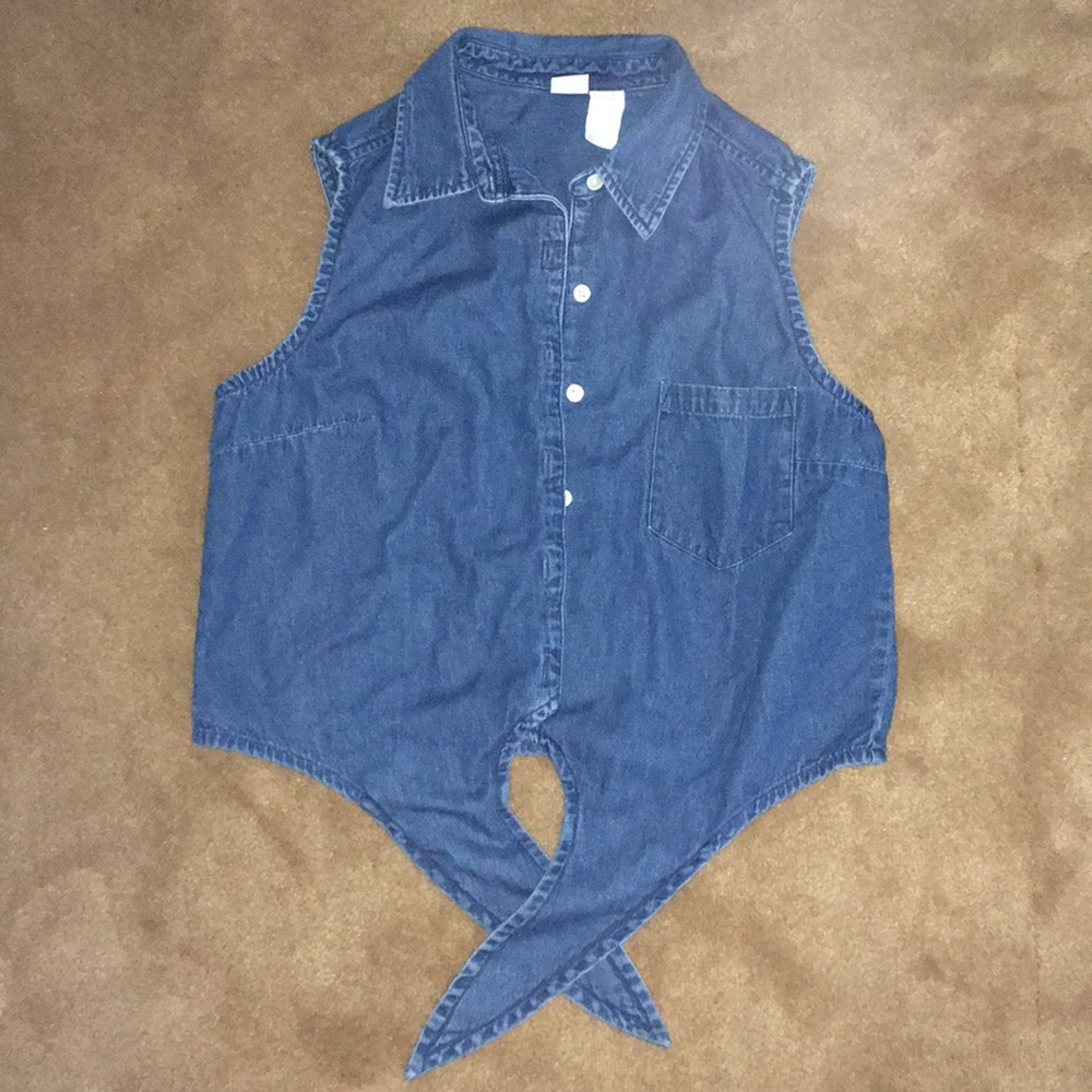 BOGO Denim Cherokee sleeveless blouse